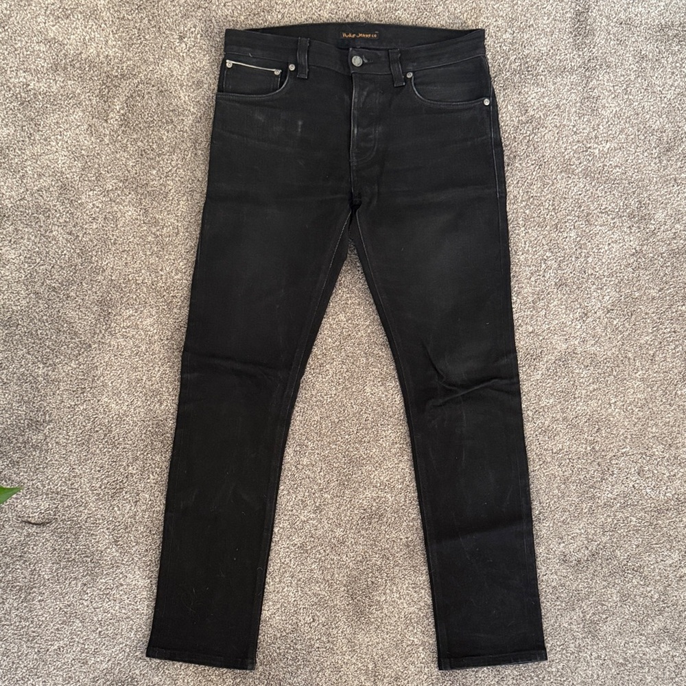 Nudie Grim Tim Black Jeans